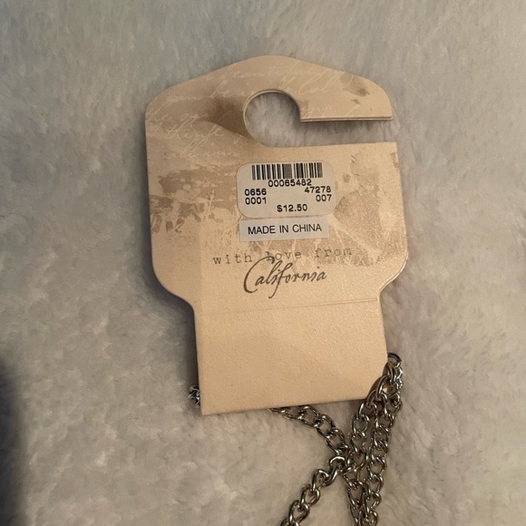 Long silver and turquoise necklace NWT - Picture 7 of 8